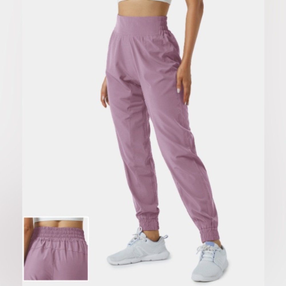 High Waisted Elastic Waistband Casual Joggers